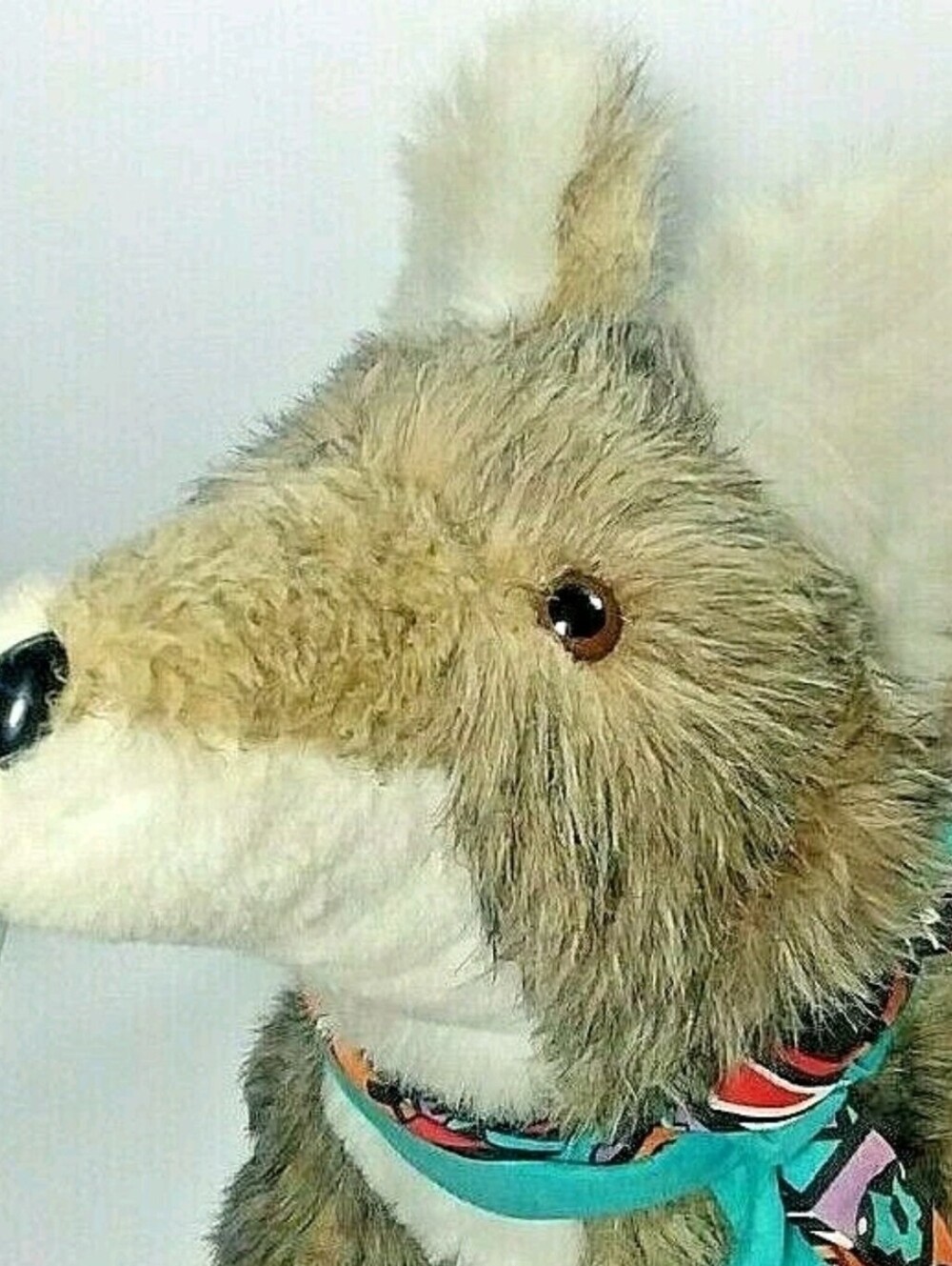 Coyote Plush Howl Vintage Kathys Kreations Original 1983 USA with Bandana 16" - Picture 7 of 12